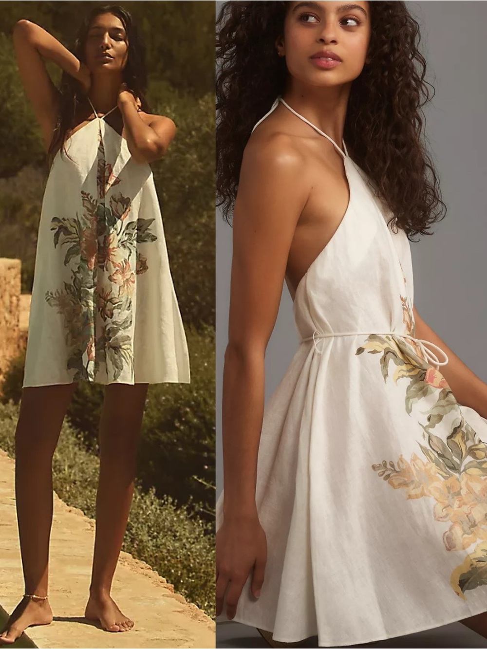 Significant Other Parisa Halter Swing Floral Mini Dress